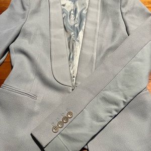 Grey crop blazer in very good condition .